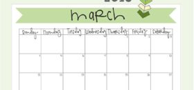 free printable march 2018 calendar