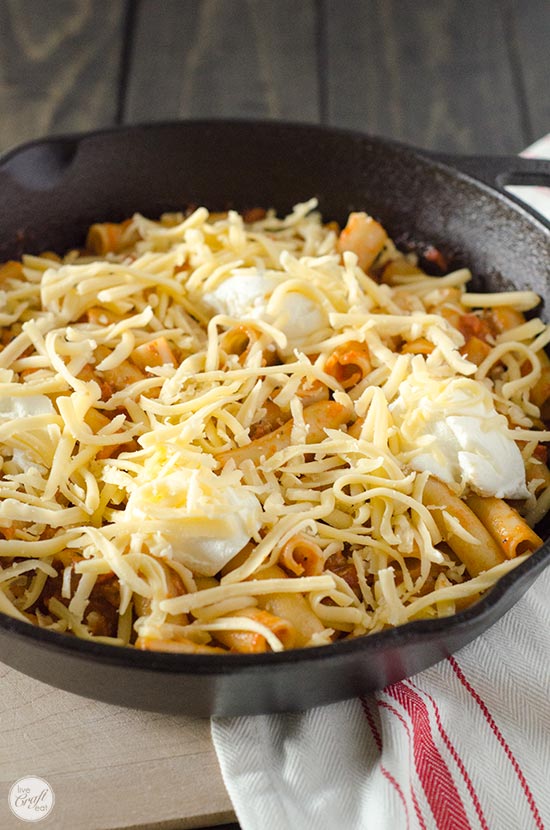 ricotta and gouda baked ziti