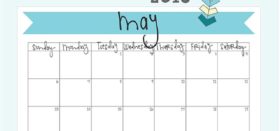 free printable calendar :: may 2018