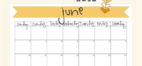 free printable 8.5"x11" june 2018 calendar