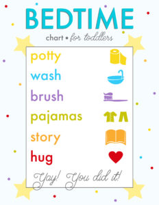 Bedtime Routine Chart Template