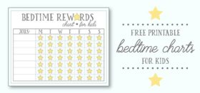 free printable bedtime routine charts