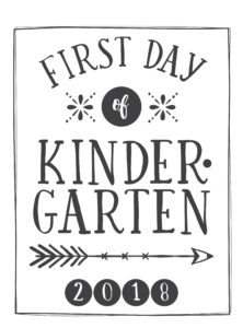 first day printable arrow and circle kindergarten