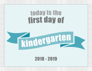 printable school signs ribbon banner kindergarten