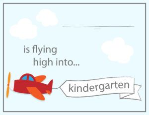 airplane school sign kindergarten