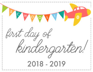 first day sign airplane kindergarten