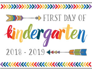 first day of school printables boho kindergarten