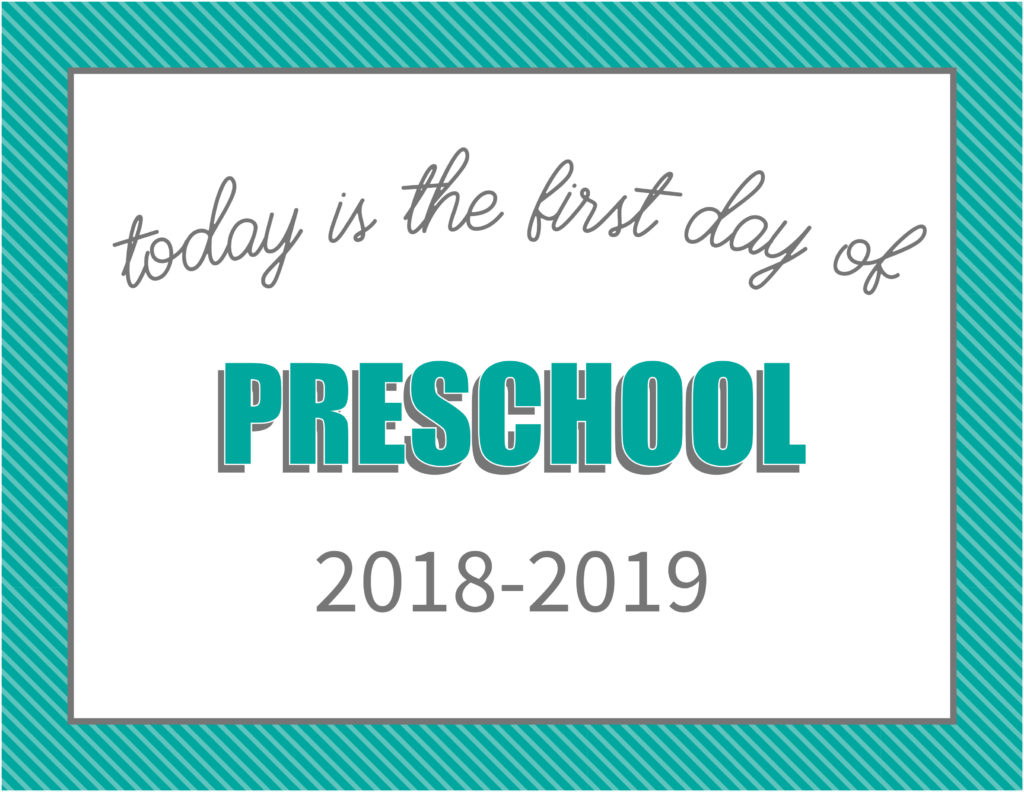 First Day of School Printables
