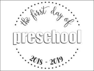 first day school sign circles preschool