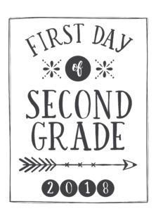 first day printable arrow and circle second grade