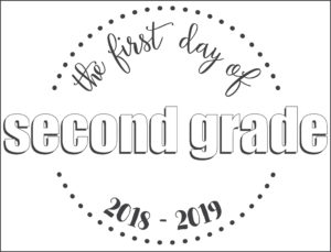 first day school sign circles second grade