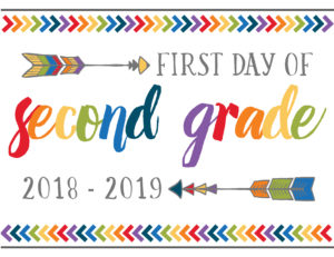 first day of school printables boho second grade