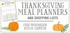 printable thanksgiving meal planners