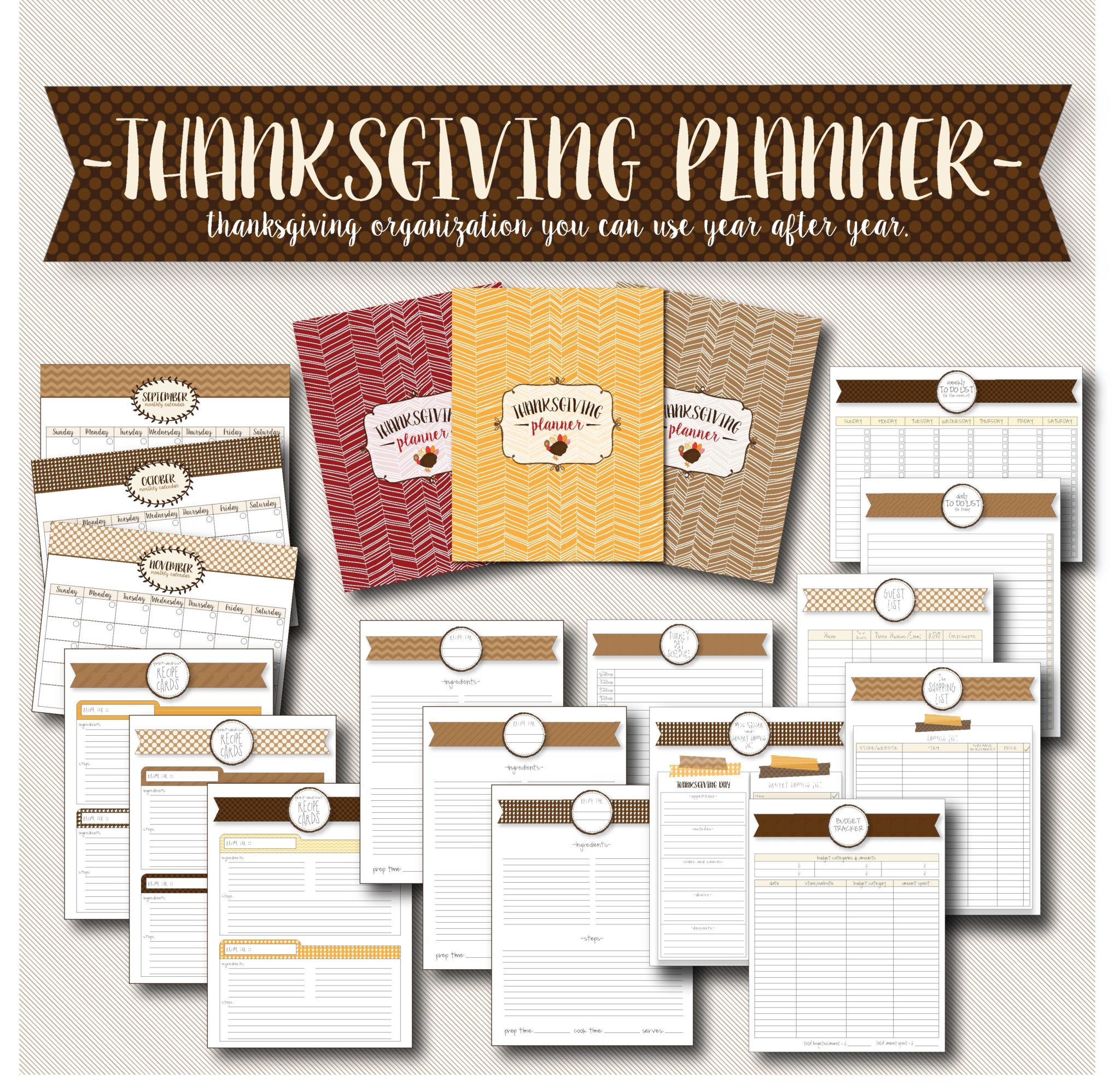 printable thanksgiving planner