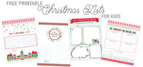 Free Printable Christmas Wish Lists for Kids