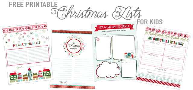 Printable Christmas List Templates