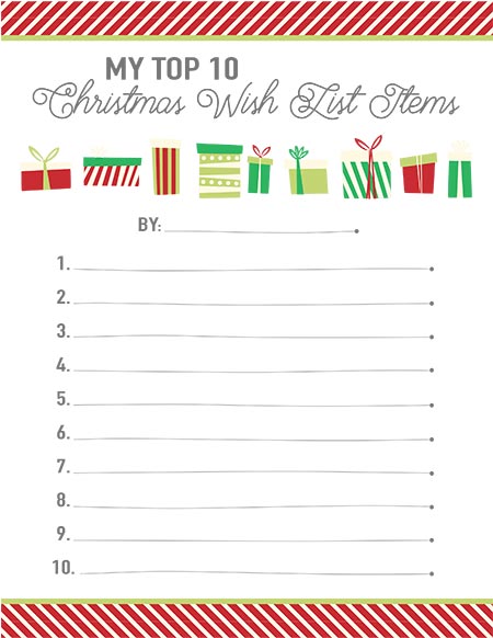 Christmas List Template Printable Free FREE PRINTABLE TEMPLATES