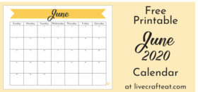 June 2020 calendar