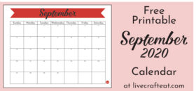 September 2020 Printable Calendar