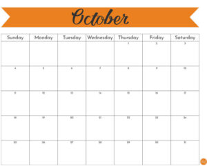 October 2020 Calendar - Free Printable | Live Craft Eat
