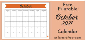 October 2021 calendar