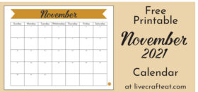 Free Printable November 2021 Calendar