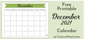 Free Printable Monthly Calendar :: December 2021