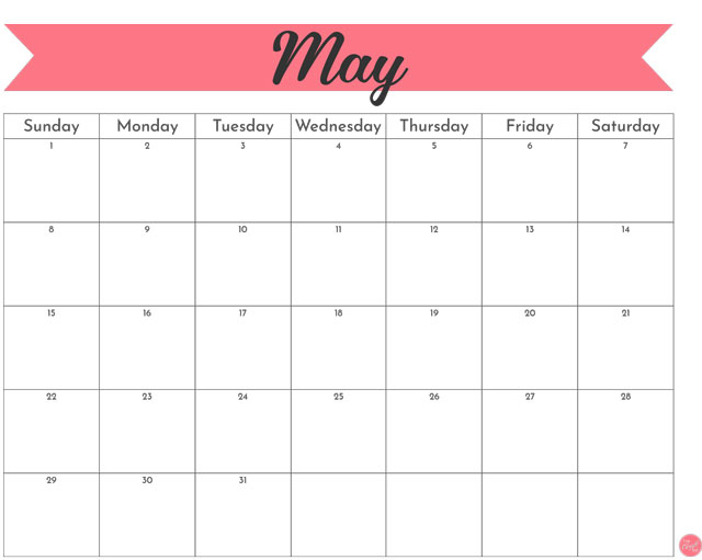 free Printable May 2022 Calendar