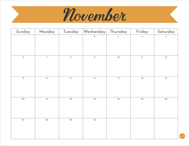 Free Printable November 2022 Calendar