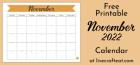 Free Printable Monthly Calendar :: November 2022
