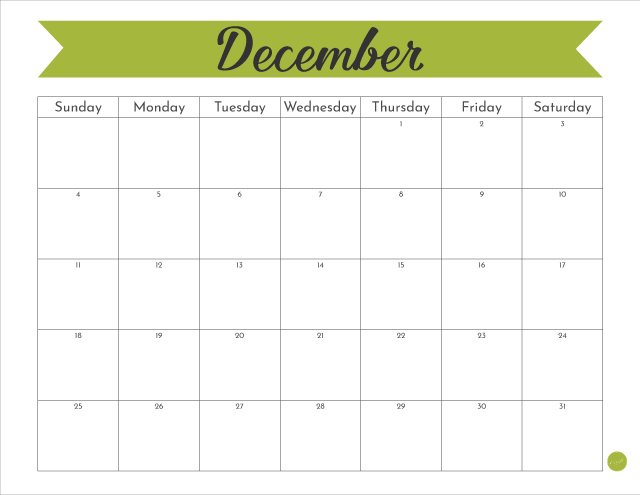 Free printable December 2022 Calendar!