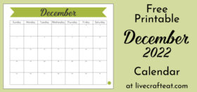 Print your free December 2022 Calendar!