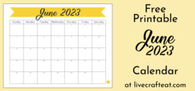 Free Printable Monthly Calendar :: June 2023