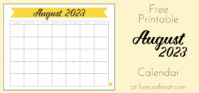 August 2023 Calendar