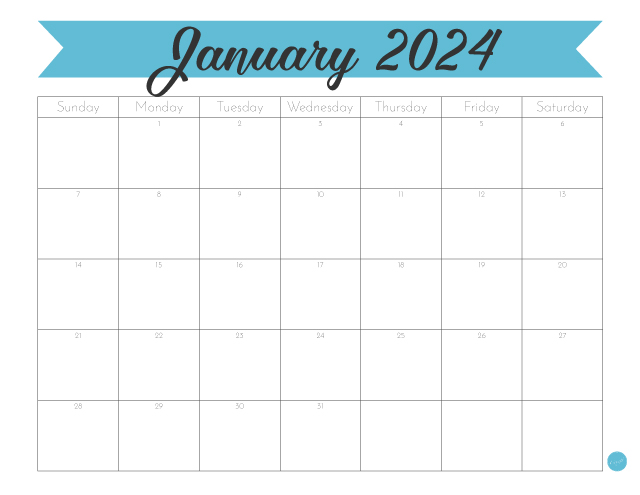 January 2024 Calendar