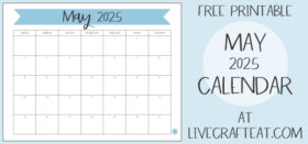 Free Printable Monthly Calendar :: May 2025