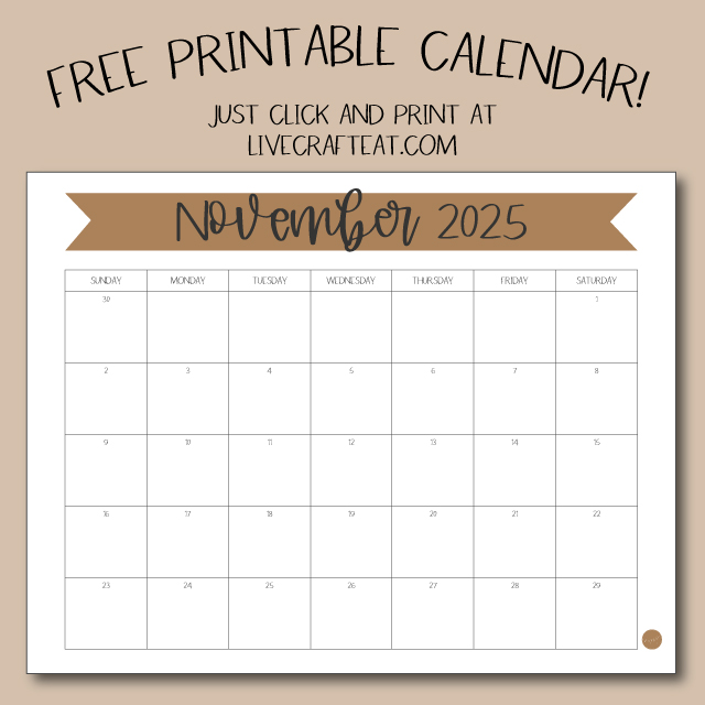 Free Printable Calendar :: November 2025