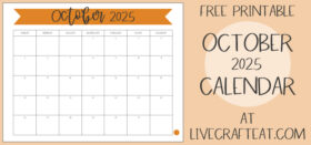 Free Printable Monthly Calendar :: October 2025