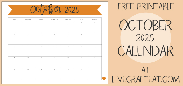 Free Printable October 2025 Calendar