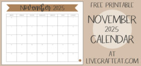 Free Printable Monthly Calendar :: November 2025