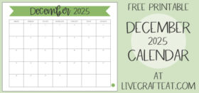 Free Printable Monthly Calendar :: December 2025