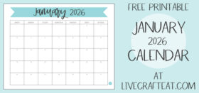 Free Printable Monthly Calendar :: January 2026