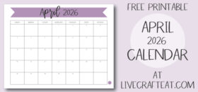Free Printable Monthly Calendar :: April 2026