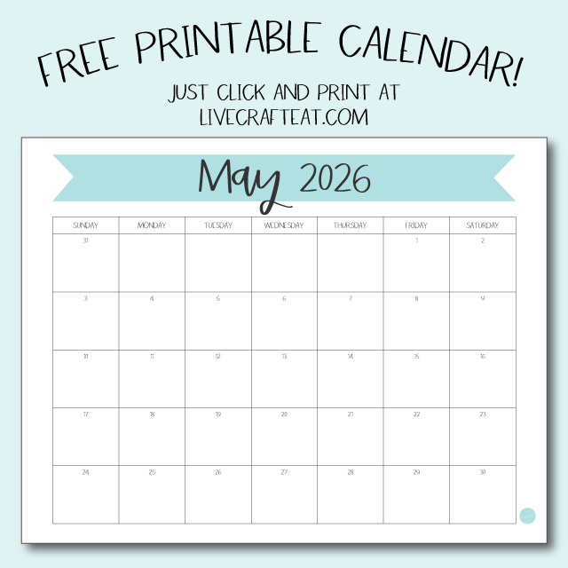 Free Printable May 2026 Calendar