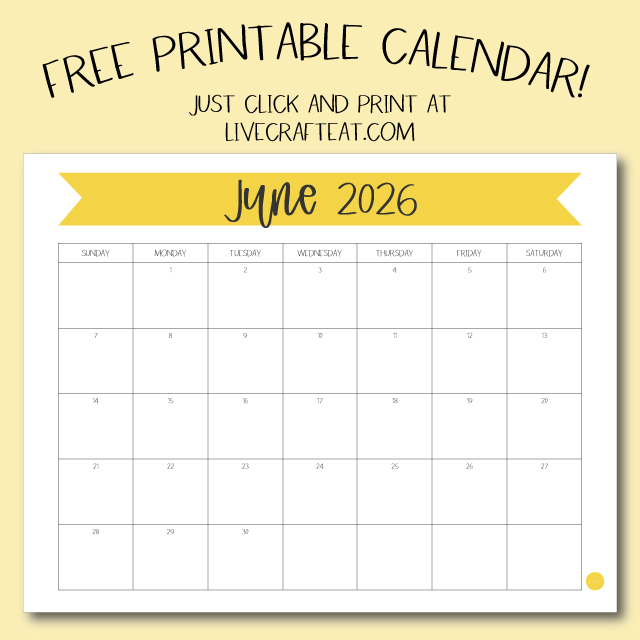 June 2026 Calendar: Free Printable!