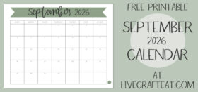 Free Printable Monthly Calendar - September 2026